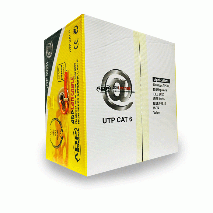 ADB CAT 6E 305 Meter UTP Cable (Orange)