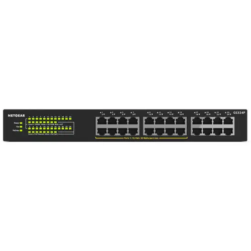NETGEAR GS324P 24-Port Gigabit PoE Unmanaged Switch